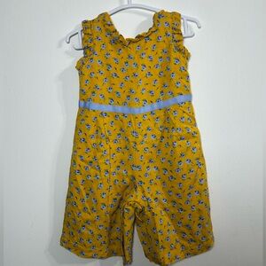 Janie and Jack yellow & blue floral baby jumpsuit